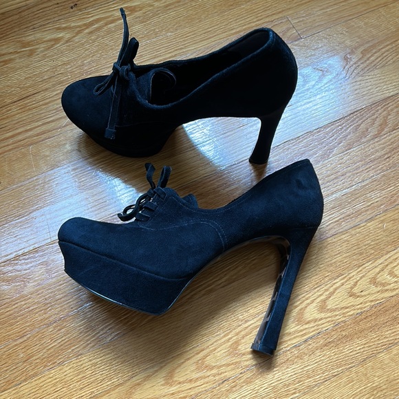 New Guess Suede Platform Shoes Size 8.5 - Picture 2 of 4